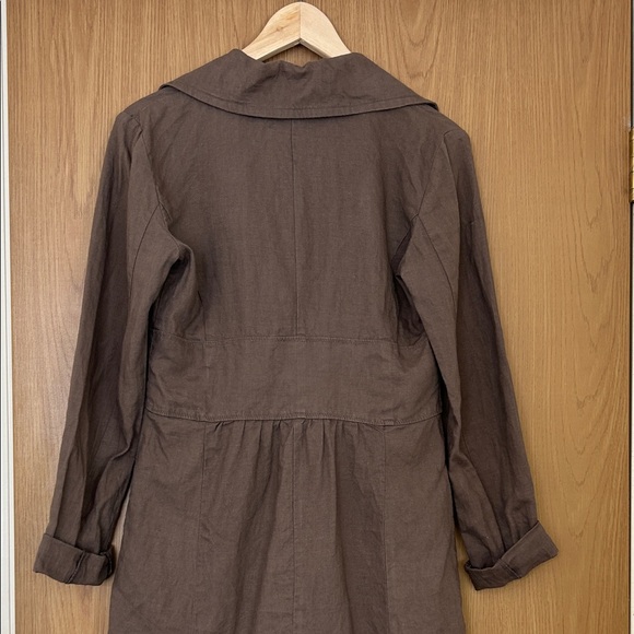 Vintage 100% Linen Long Jacket - Picture 4 of 7